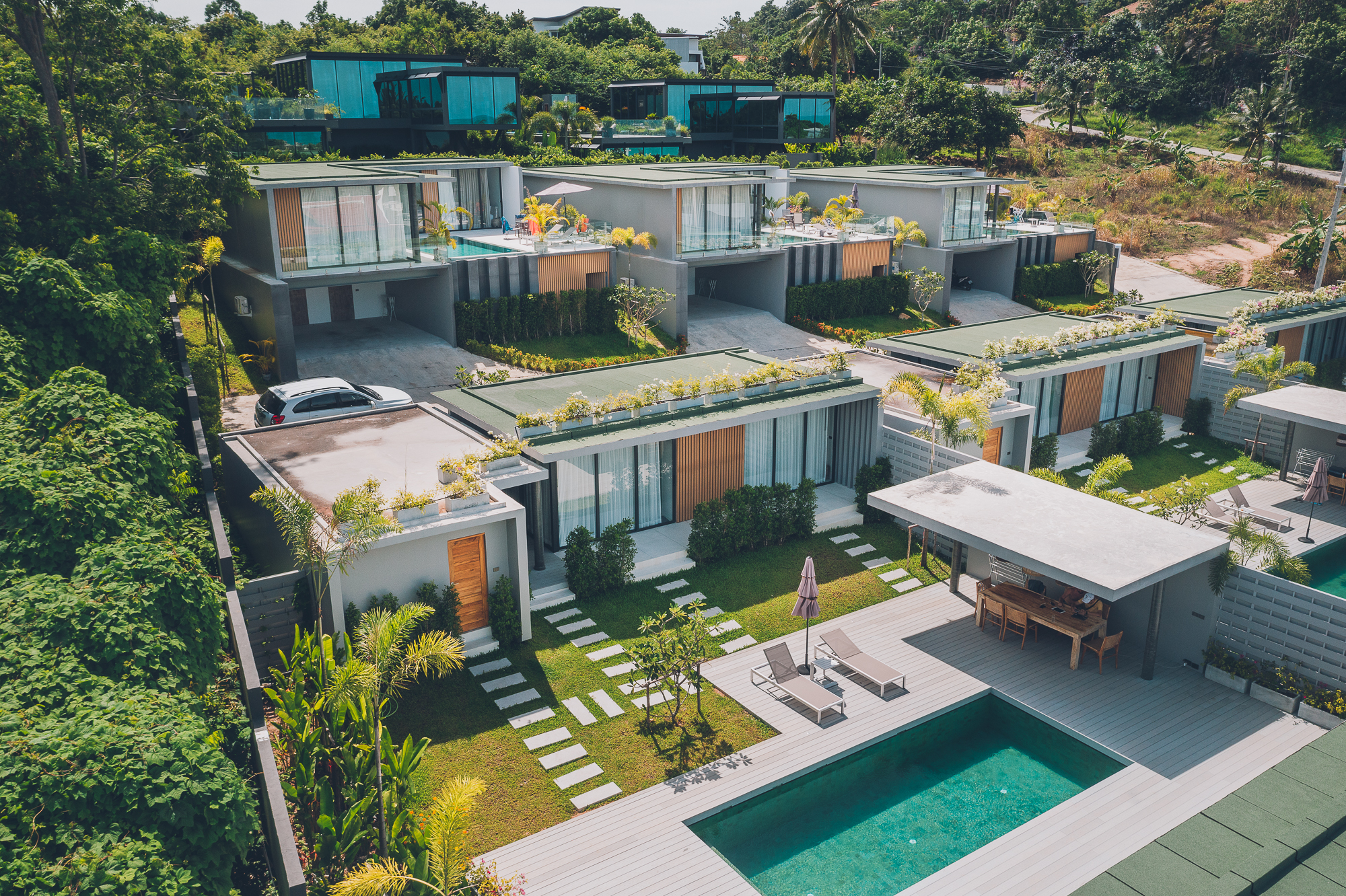 Nowoczesna willa z prywatnym basenem w tropikalnym ogrodzie na Koh Samui